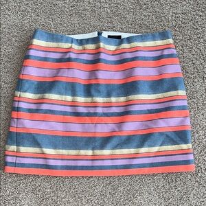 J. Crew Colorful Striped Mini Skirt